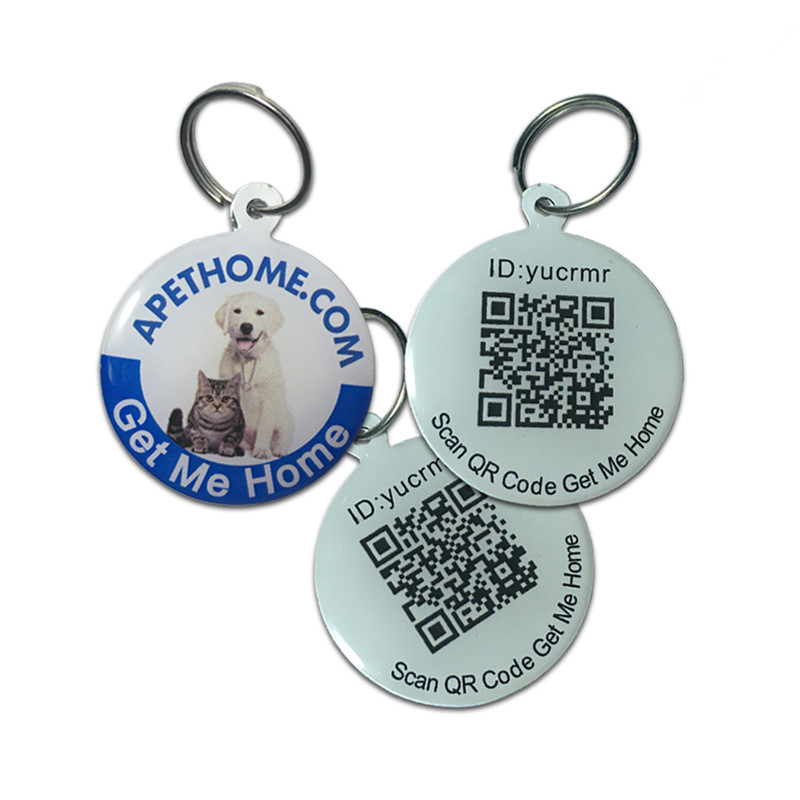 персональный жетон и кпп метки нержавеющей стали смарт - животное ID Tag QR - код сканировать координаты GPS