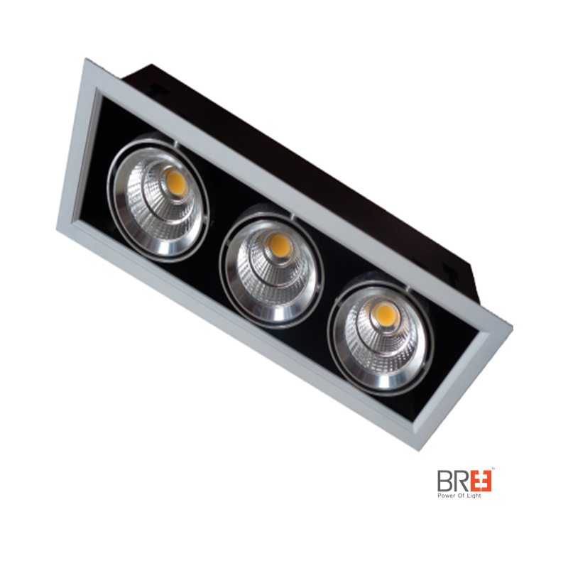 один двойной или тройной решеткой регулируется, привели downlight привели downlight головой на 360 градусов, угол наклона площадь