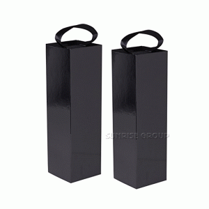 Индивидуальная прямоугольная складная винная упаковочная коробка с ручкой