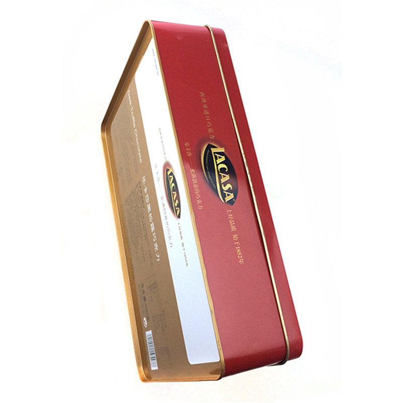 Пользовательский стильный пустой прямоугольный шоколадный оловянный ящик