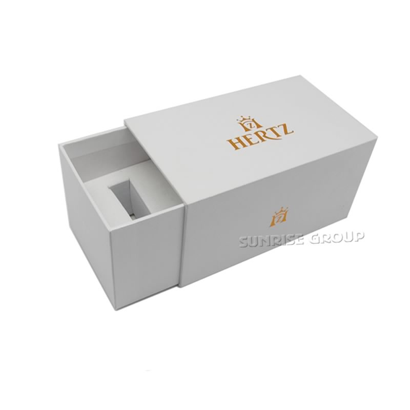Роскошная жесткая картонная коробка для упаковки с логотипом Gold Foil