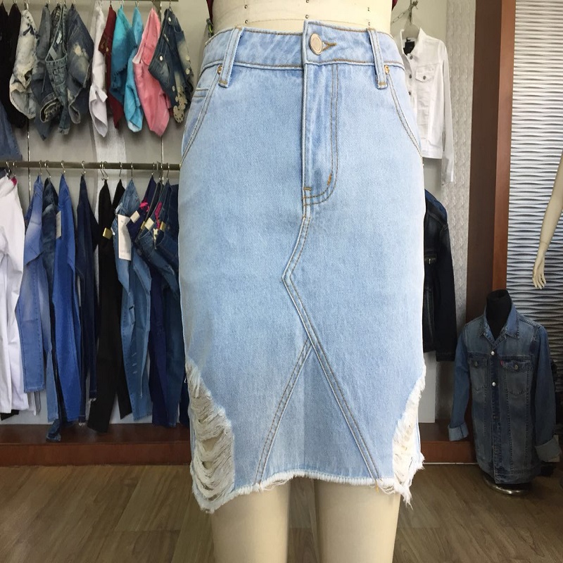 горячая юбка джинсовой ткани WSJL19068
