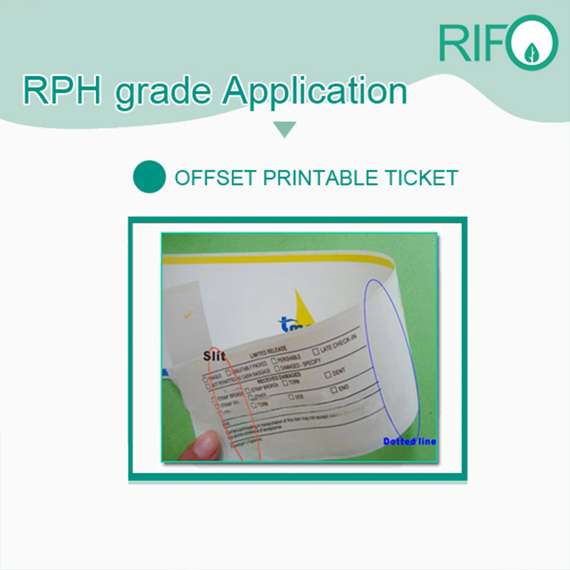Rph-100 Белая БОПП синтетическая бумага для офсетных печатных материалов для журналов