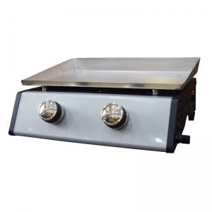 Портативный наружный чугунный планча газовый гриль 2 конфорки