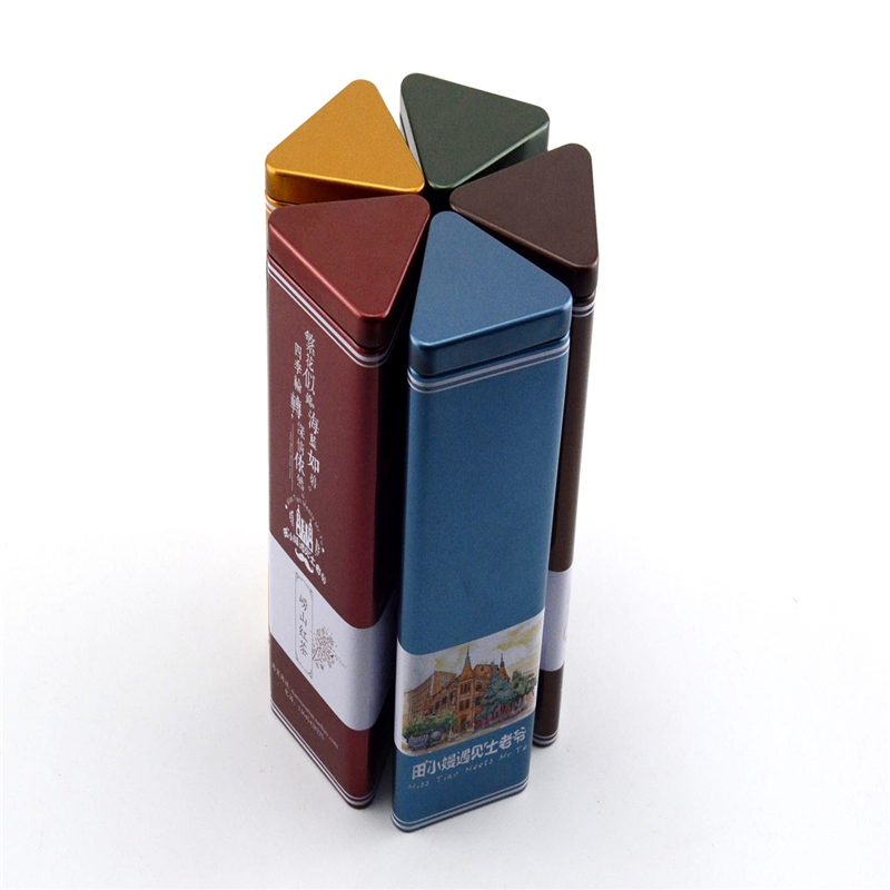 Изготовленная на заказ треугольная коробка для чая с крышкой