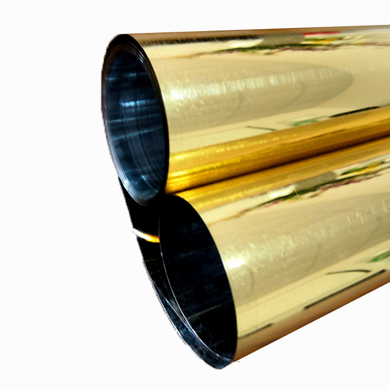 120 микрон майларовый фильм высокого блеска металлизированное золото PET пленка Rolls для термоформования