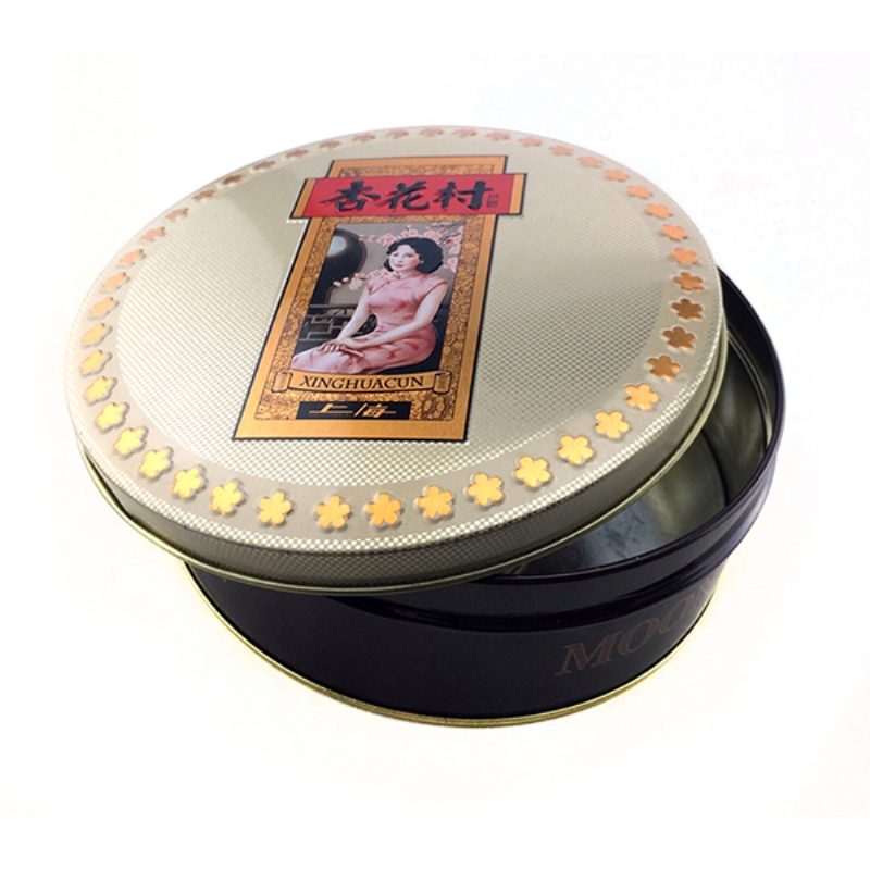 Традиционная горячая распродажа круглый Mooncake жестяной коробке