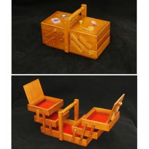 деревянная швейная коробка