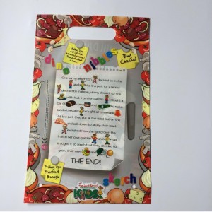 Полностью печатные пластиковые пакеты для упаковки с ручкой