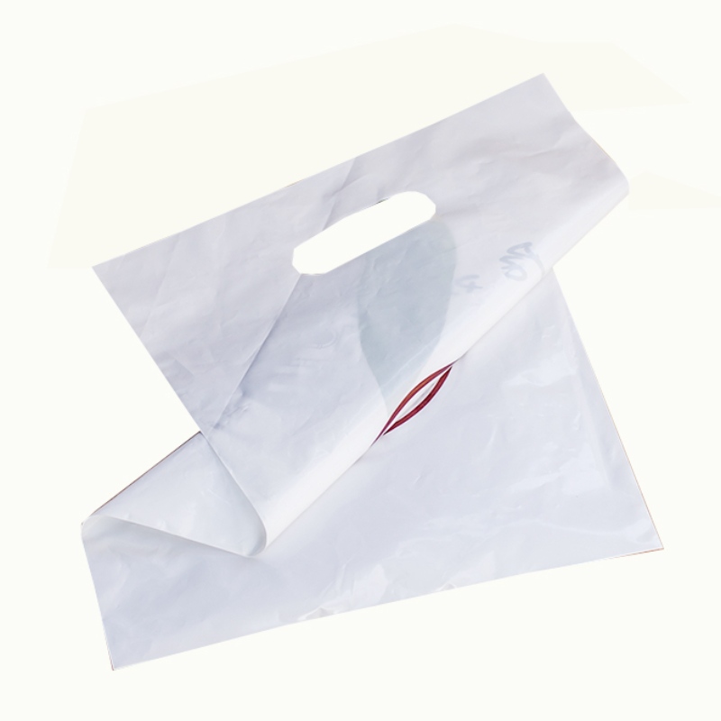 Die Cut Handle Shopping Упаковка из полиэтиленового пакета hdpe белый