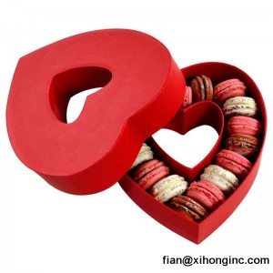 Новый дизайн роскошный в форме сердца на заказ печатные шоколадные картонные коробки