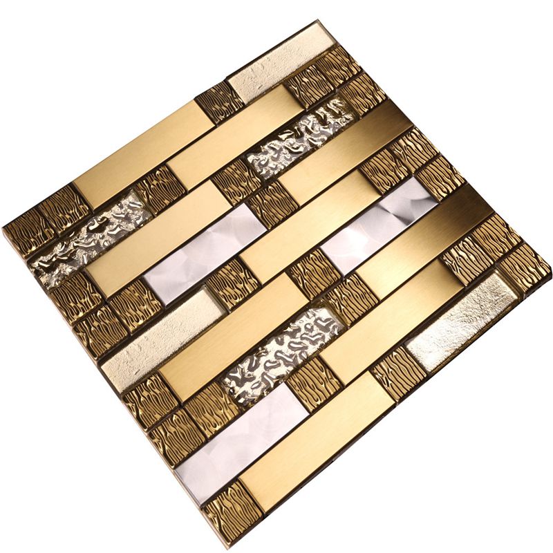 Backsplash Мозаика для Продажи Золотой Металл Арт Мозаика