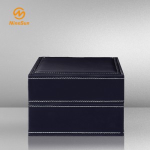 Классические коробки для упаковки часов синего цвета с двумя подушками Custom -WT-180004