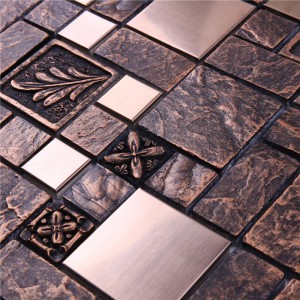 HYJ15 300 * 300 Оптовые металлические стеклянные и стеклянные мозаичные плитки