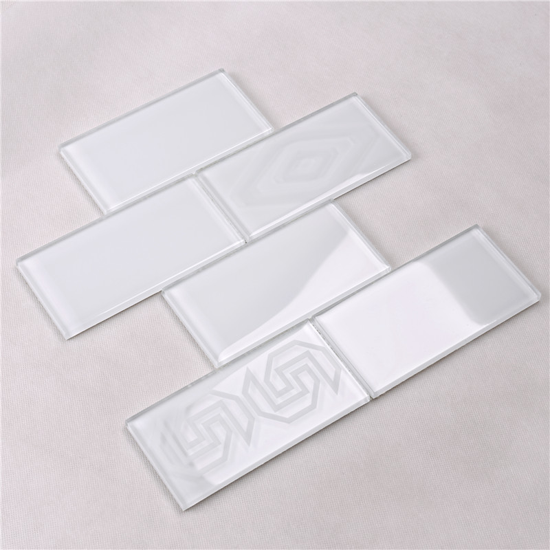 HSP43 Новейшие Украсить Белый Non Slip Ванная Комната Мозаика Настенные Плитки Дизайн
