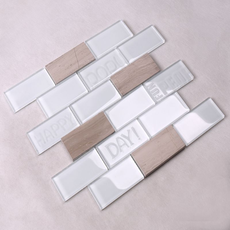 Простой стиль скошенная квадратная ванная белая плитка метро