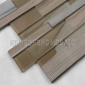 Уникальная художественная полоса смешанная керамическая мраморная мозаика с высококачественной плиткой метро