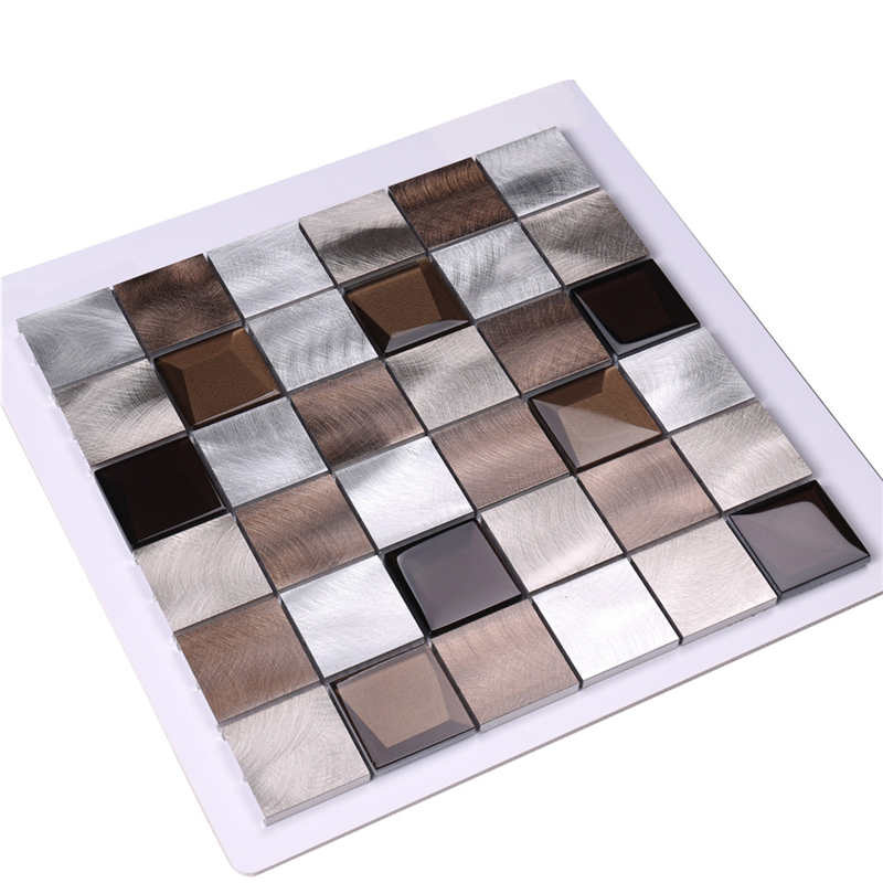 2018Alu mix bevel Glass 12x12мозаичная плитка для ванной