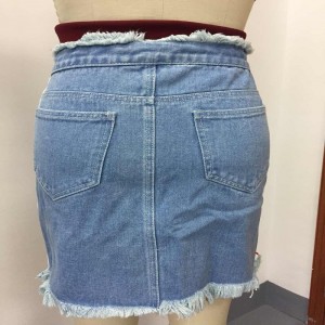 полоса дамы джинсовая юбка WS322