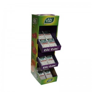 Изготовленный на заказ магазин еды двухсторонняя стойка дисплея картона печенья шкафа полки гондолы супермаркета