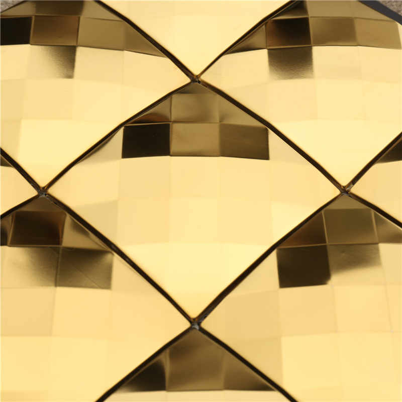 Роскошный золотой алмазный металл Backsplash мозаика