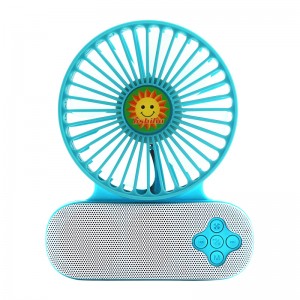 Портативная беспроводная Bluetooth-колонка Mini Desk Fan Аккумуляторная батарея для настольного ноутбука