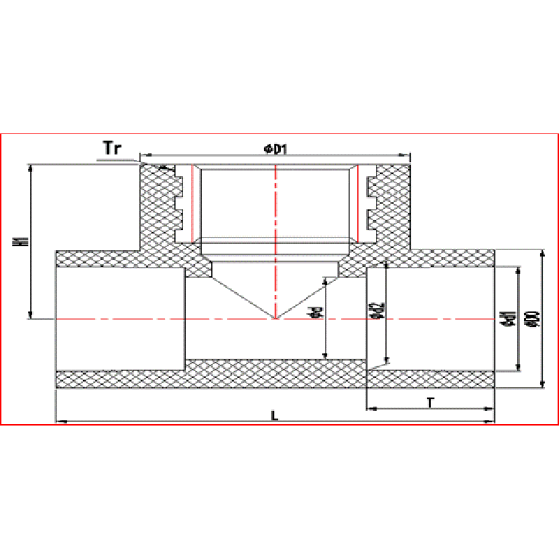 UPVC МЕДНЫЙ РЕЗЬБОВЫЙ Тройник