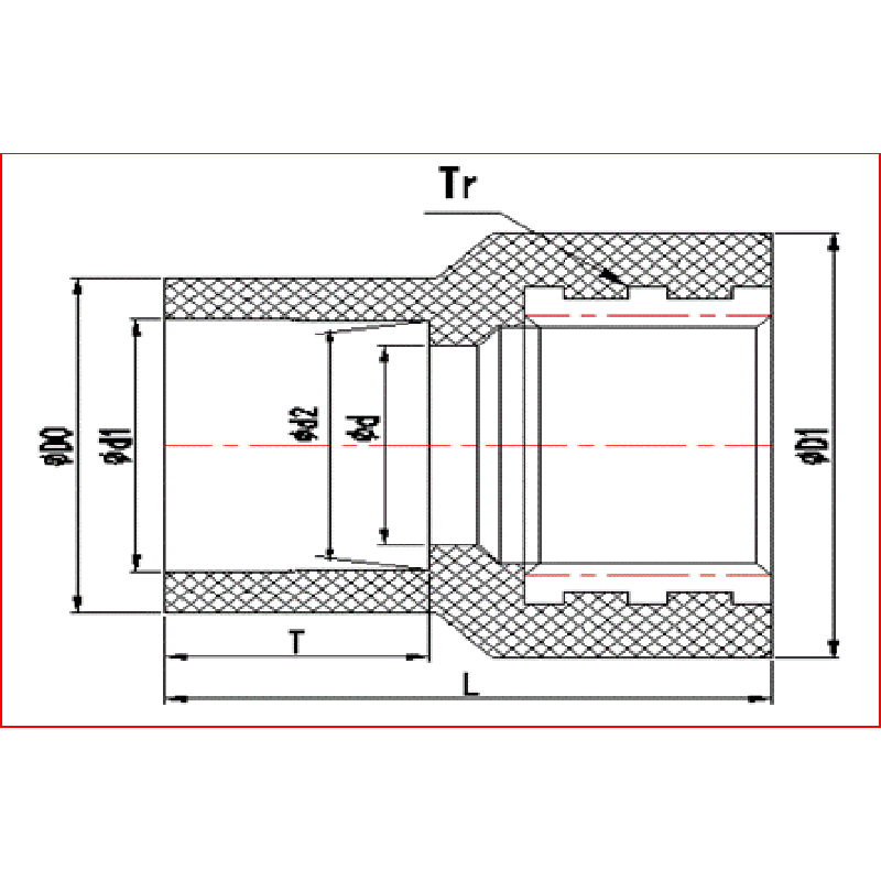 РЕДУКТОР УПРОВОЙ МЕДНЫЙ UPVC