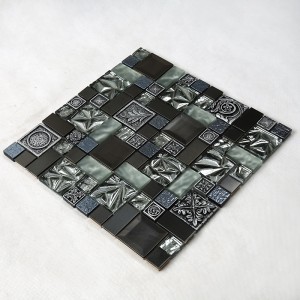 Смола золотая фольга и керамическая мозаика настенная плитка