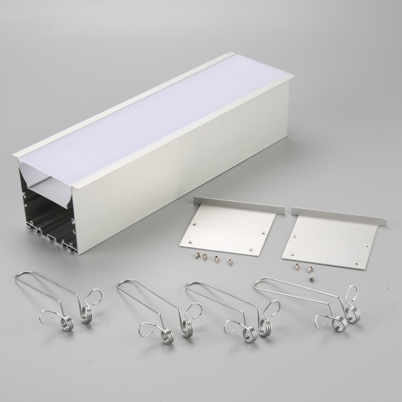 Прозрачный анодированный широкий алюминиевый профиль для светодиодной ленты