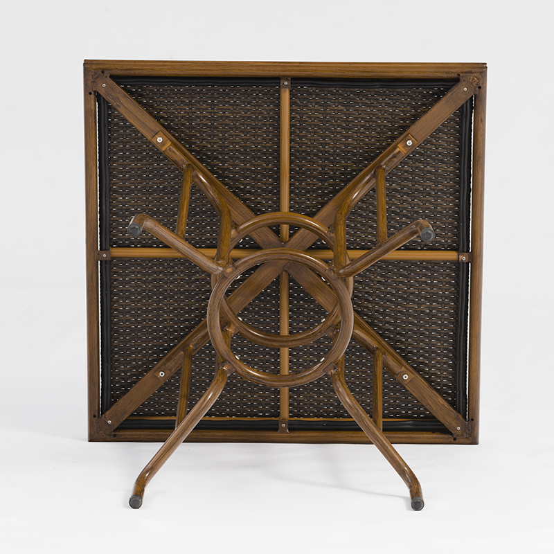 комплект мебели из алюминиевого ротанга с имитацией бамбука и закаленного стекла