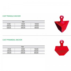 Литой пирамиды якорь окрашены