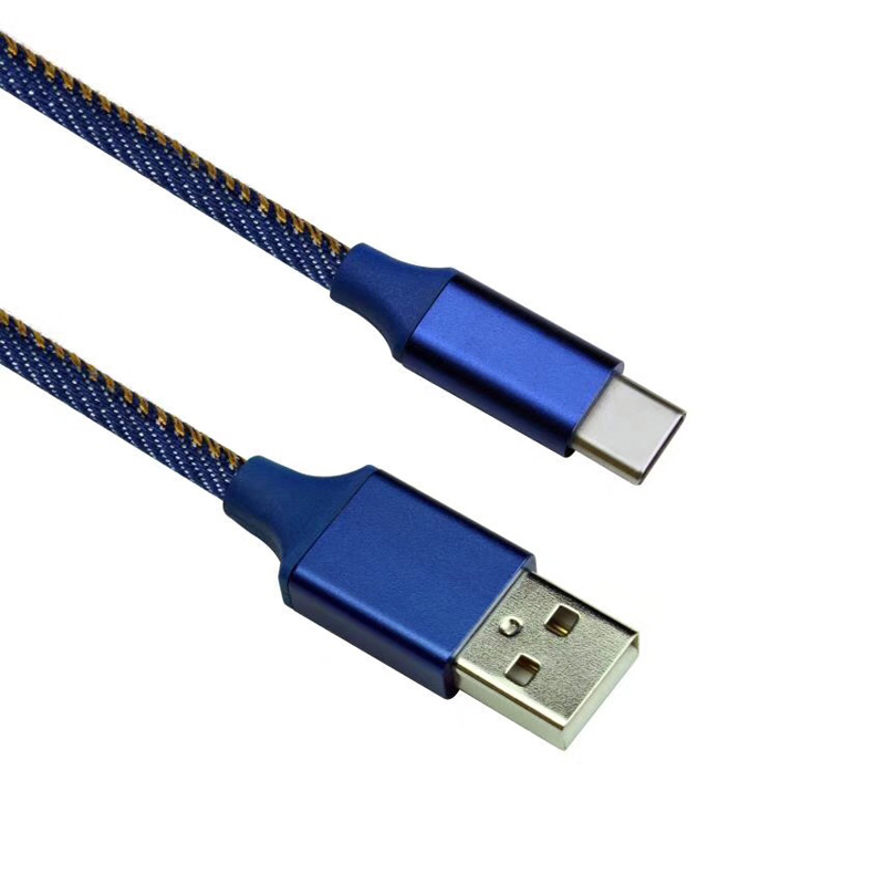 KPS-6403CB USB-кабель из алюминиевого сплава для джинсовой вязки