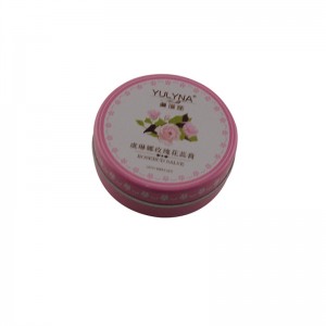 Небольшой круглый двухкомпонентный бальзам для губ, косметическая упаковка, жестяная коробка