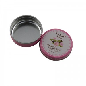 Небольшой круглый двухкомпонентный бальзам для губ, косметическая упаковка, жестяная коробка