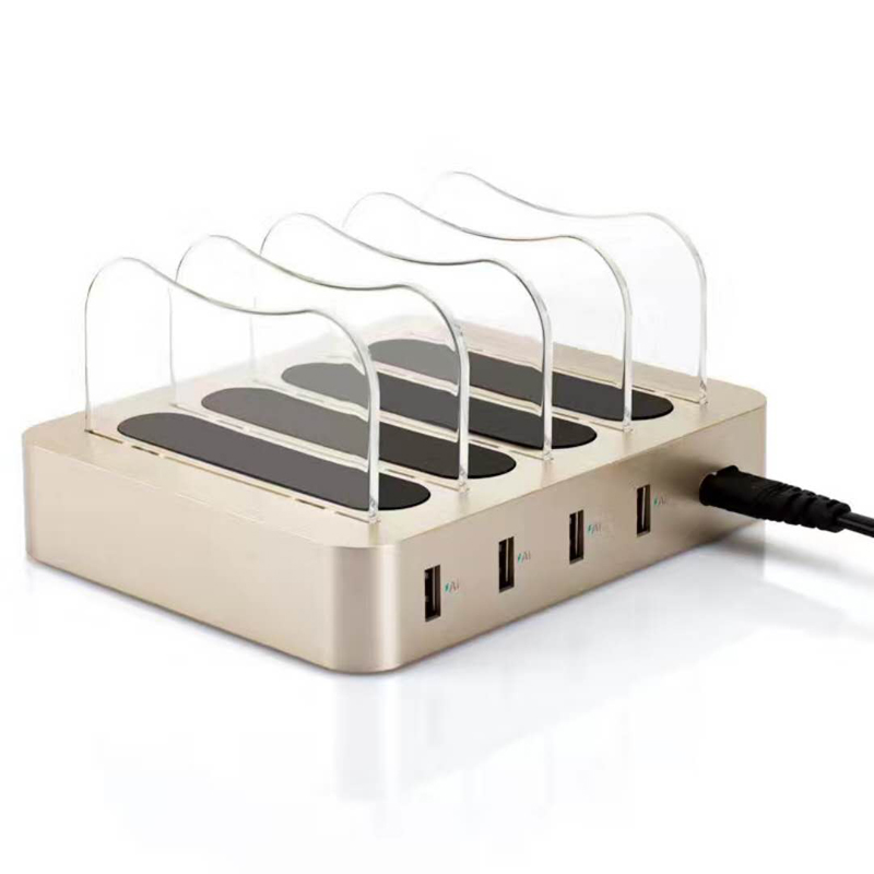 KPS-8402LC Зарядное устройство с четырьмя USB-портами (кабель переменного тока США / ЕС / Великобритании / АС)
