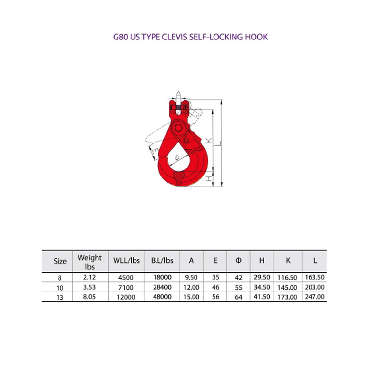 G80 Clevis слинг с защелкой