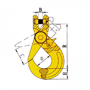 Окрашенный самоблокирующийся крюк Clevis G80