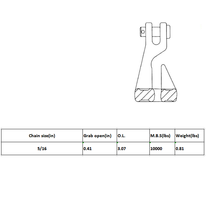 Кованый сплав Clevis Grab Bend Hook