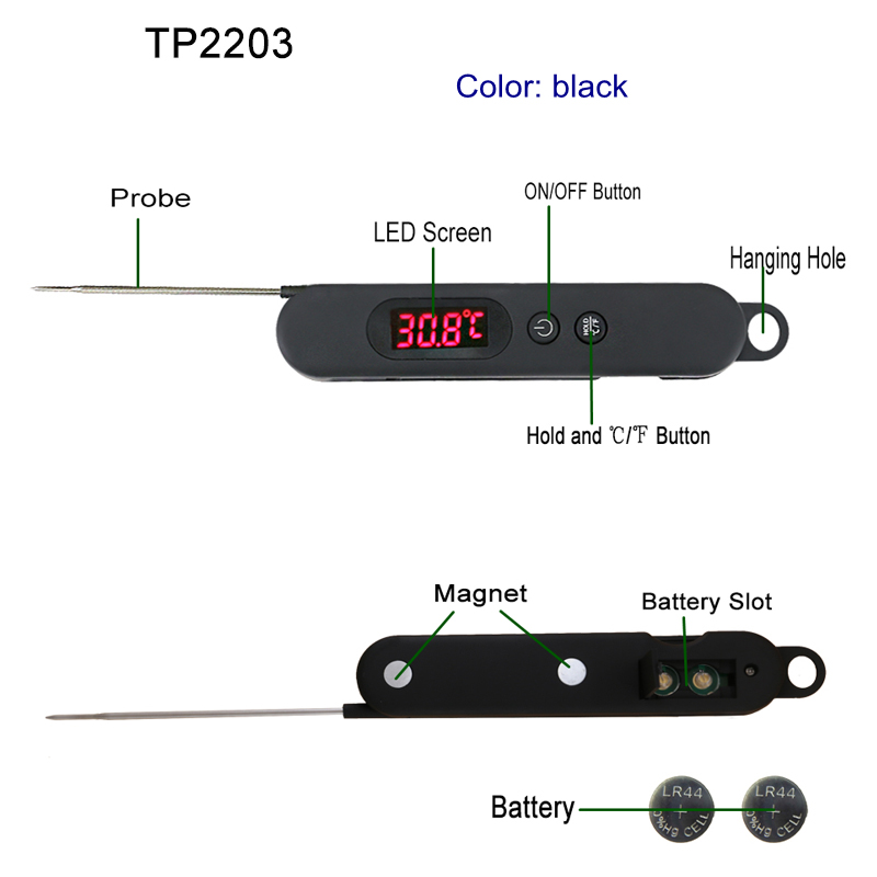 Thermopro TP2203 Цифровой Термометр Приготовления Пищи Мгновенный Мясной Термометр для Кухни БАРБЕКЮ Гриль Курильщик