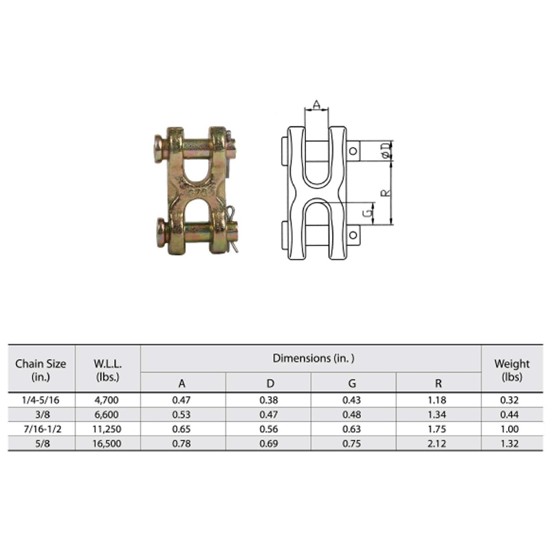 Кованые G70 Twin Clevis Links YZ H Тип