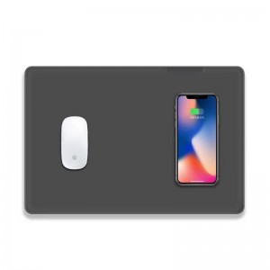 KPS-HBQ22 2in1 Custom QI 5W кожа высокого качества тонкий коврик для мыши беспроводное зарядное устройство