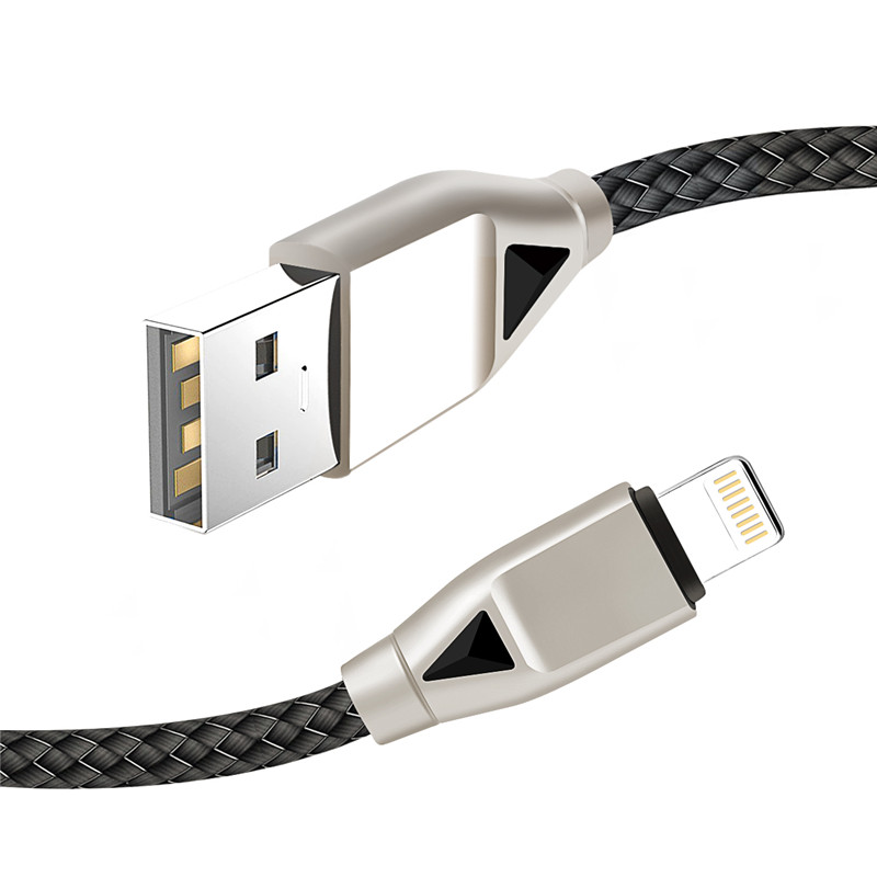 KPS-8449CB нейлоновый USB-кабель - алмаз тип-с / освещение / микро