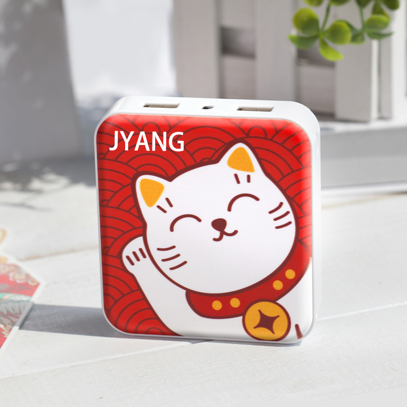 Lucky Cat мобильный блок питания тонкий компактный зарядки сокровище 10000 мАч Мини мультфильм милый телефон заряд