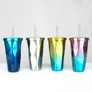 Кружка для путешествий 16 унций | Чашки из нержавеющей стали Фляга Изолированная чашка Кофейная кружка со льдом Автомобильная чаш...