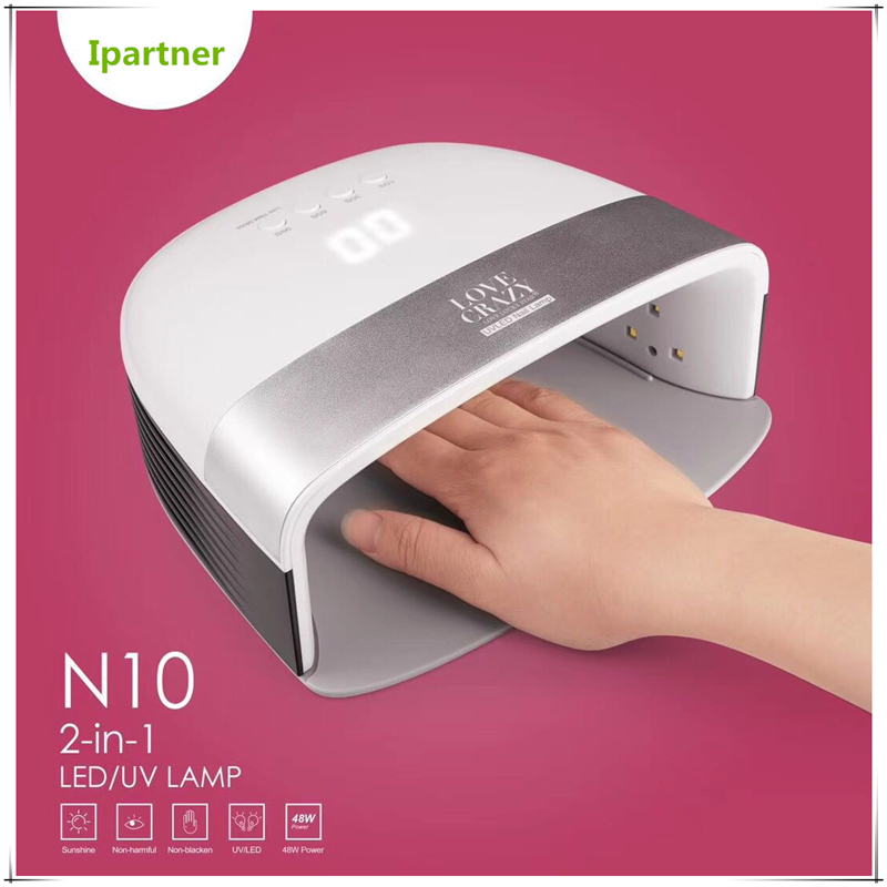 N10 Сушилка для ногтей, 48W светодиодная УФ-лампа для ногтей для гель-лака с датчиком и таймером от Ipartner