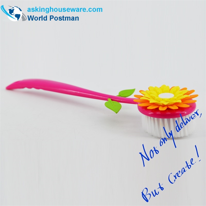 AKLBB001 Щетка для мягкой ванны с длинной ручкой в ​​форме цветка