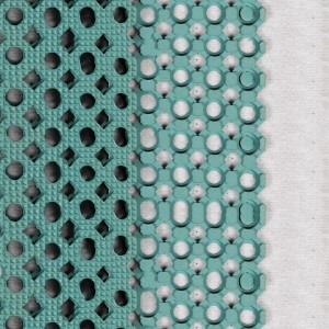 Водостойкий резиновый коврик с дренажным отверстием для ресторана