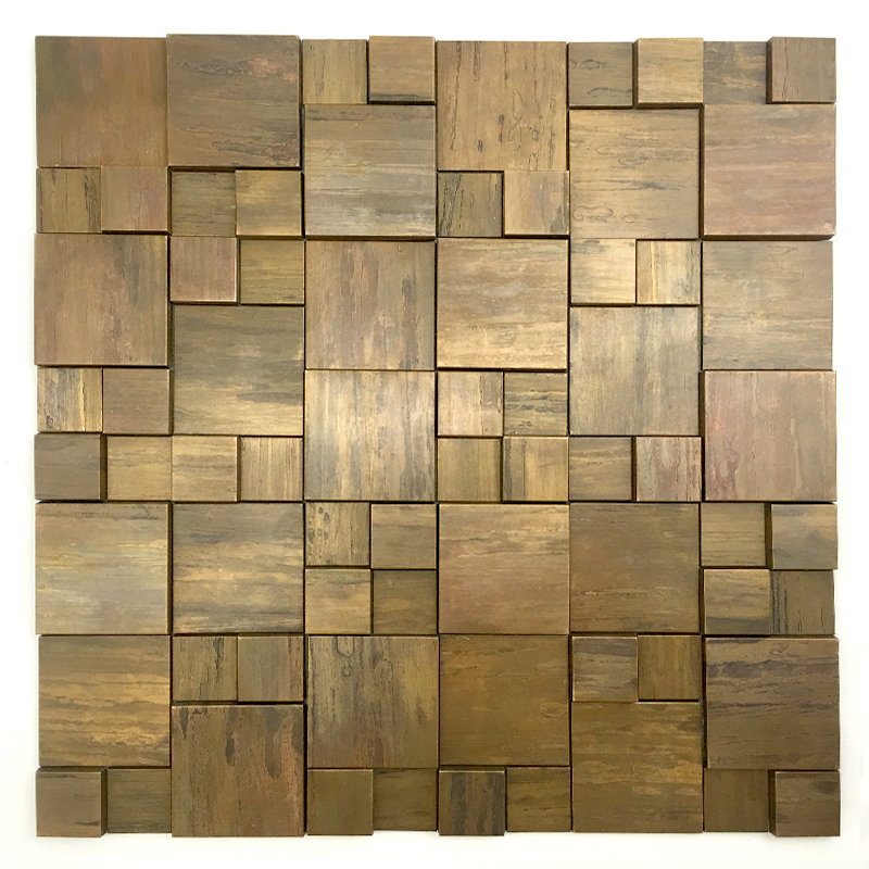 Горячий Продавать Квадратные Металлические Стены Медь Латунь Backsplash, Античная Медь Плитка Мозаика для Кухни Ванной Комнаты Декоративные
