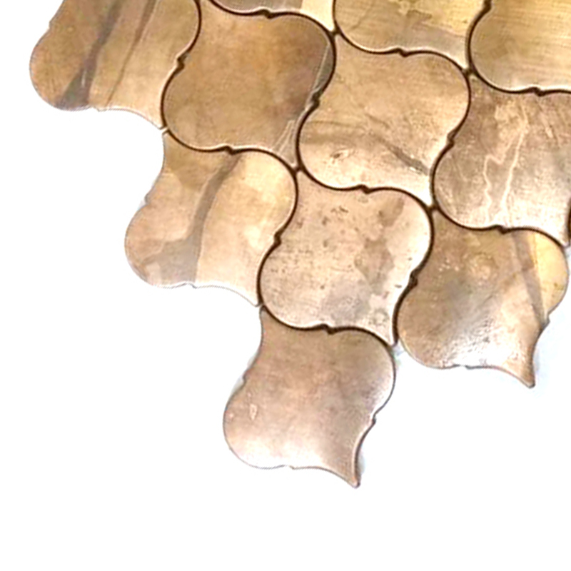 Металлические настенные плитки Backsplash Фонарь Плитка Античная Латунь Медь Мозаика